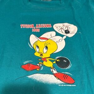 Kids Teal Tweety Vintage Graphic T-Shirt